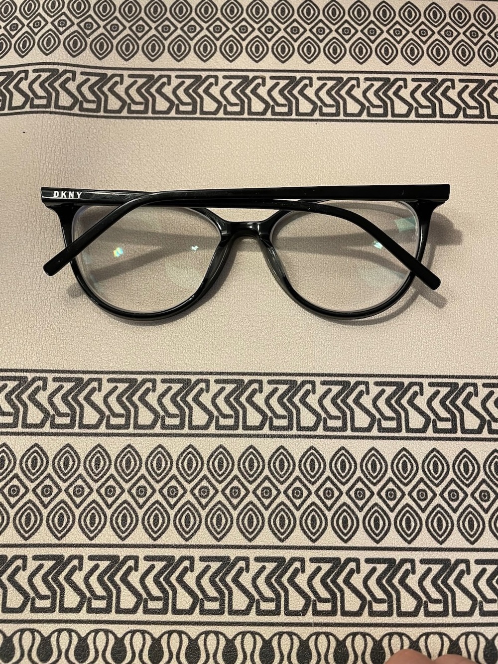 DKNY Black Round Reading Glasses Frame